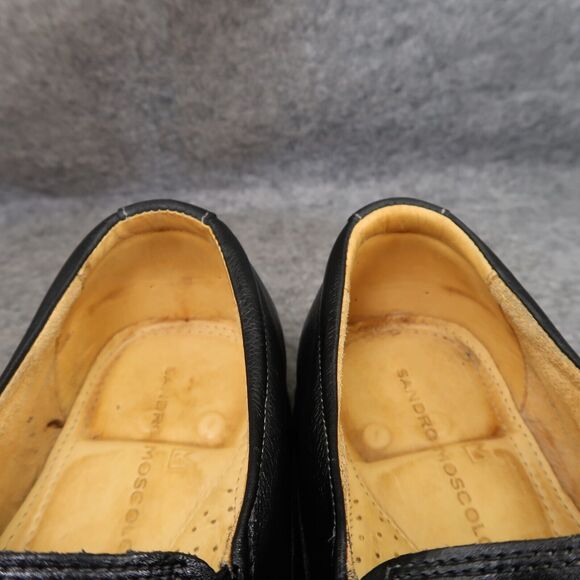 Sandro Moscoloni Shoes Mens 11 Loafer Slip On Classic Jacobs Venetian Leather - Picture 14 of 16